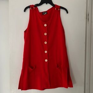 Carol Wior swim cover up size Large in red